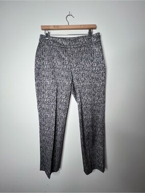 NIC+ZOE Black and White Abstract Print Pants